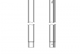 Žlab H50 / L = 3 000 mm, neperforovaný