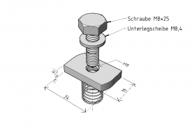 Rechteckmutter MSM/M8