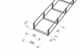 M2  100/50 cable tray