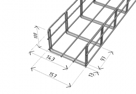 M2  150/100 cable tray