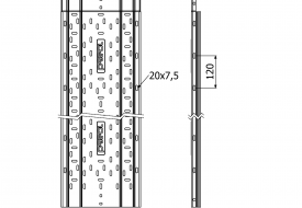 Žlab H35 / L = 3 000 mm, perforovaný