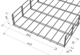 M2  400/100 cable tray