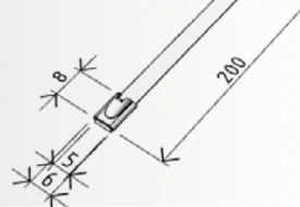 PKZ–FI Fixierband (Kabelbinder) mit Schloss