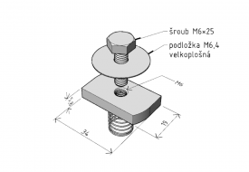 MSM/M6 rectangular nut