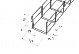 M2  100/100 cable tray