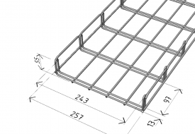 M2  250/50 cable tray