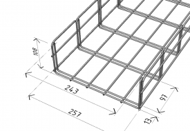 M2  250/100 cable tray