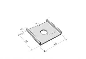 PVM rail strut fixing clamp