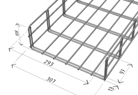 M2  300/100 cable tray