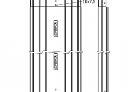 Žlab H100 / L = 3 000 mm, neperforovaný