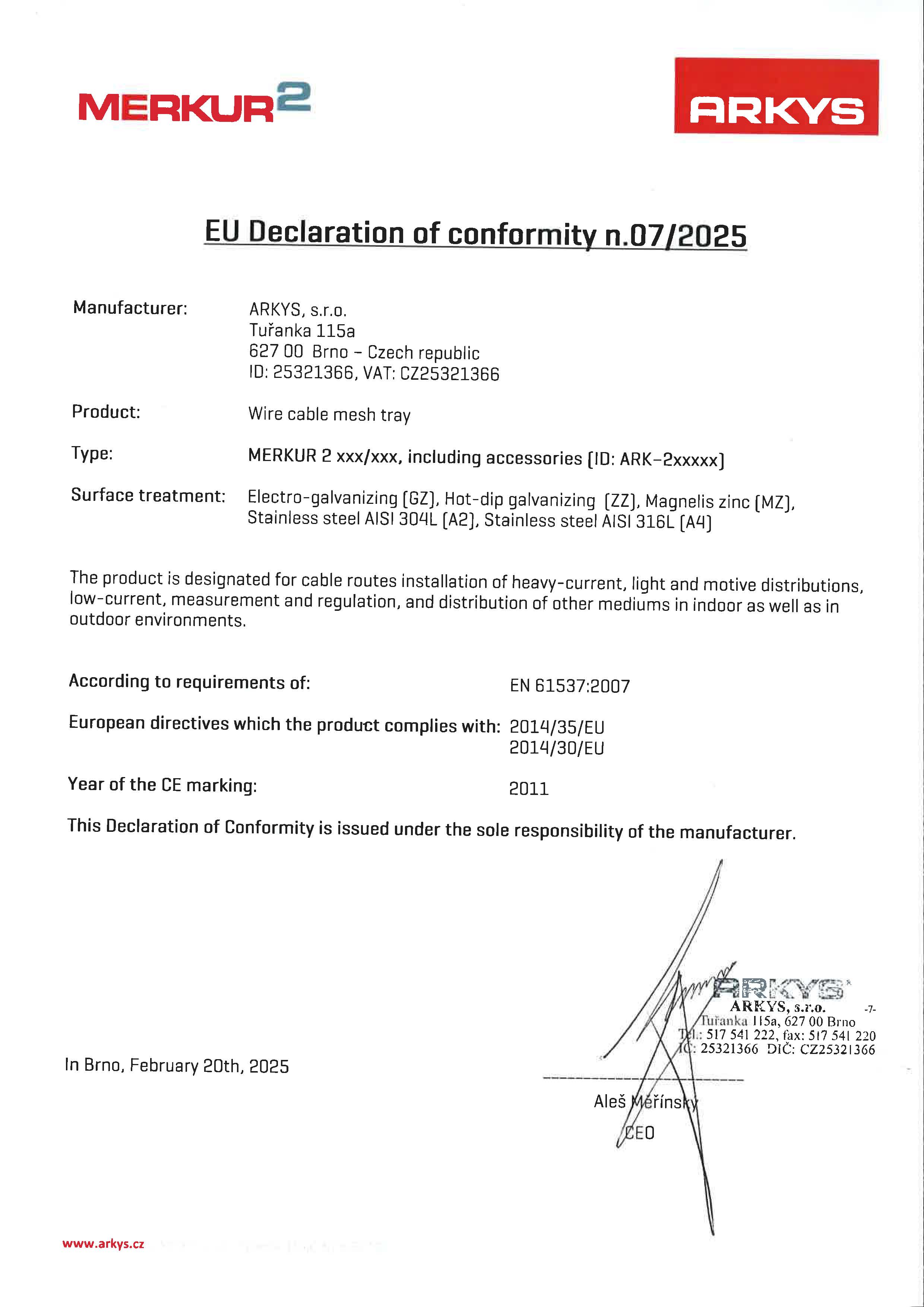 07. EU Prohl&aacute;&scaron;en&iacute; o shodě č 7-2025 Merkur EN