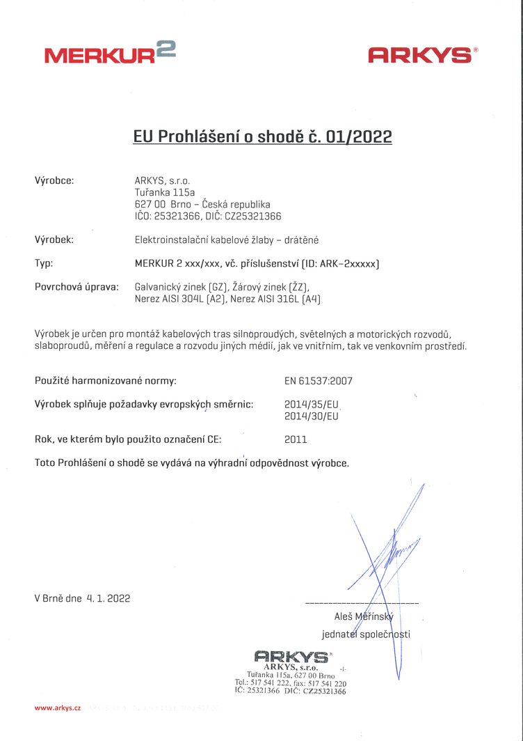 M2 - EU Prohlášení o shodě č 1 CZ