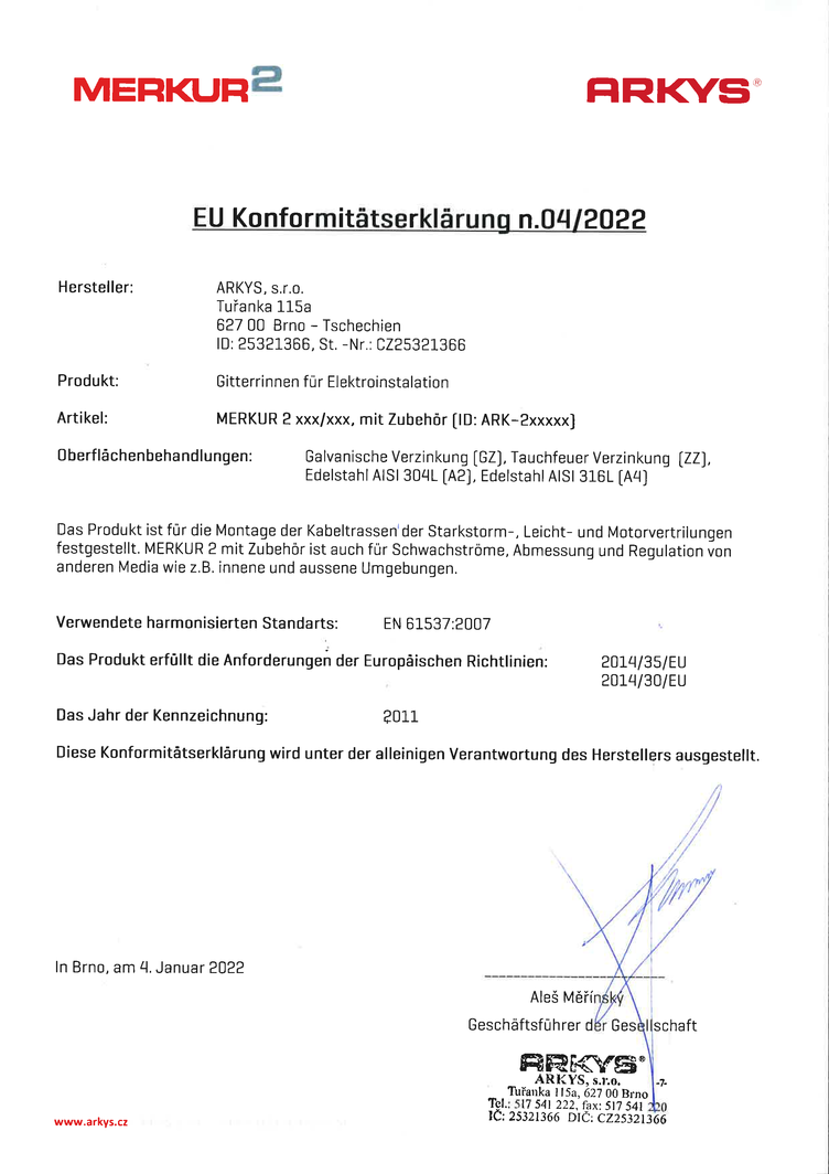 M2 - EU Prohlášení o shodě č 4 DE